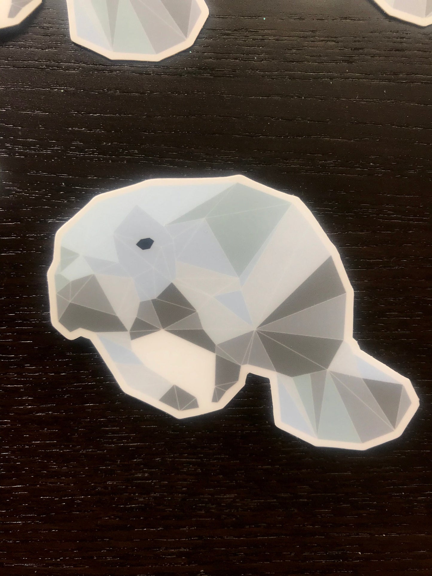 manatee sticker for laptop, manatee decal for water bottles, manatee gifts, cute lunch box stickers for kids, geometric animal stickers