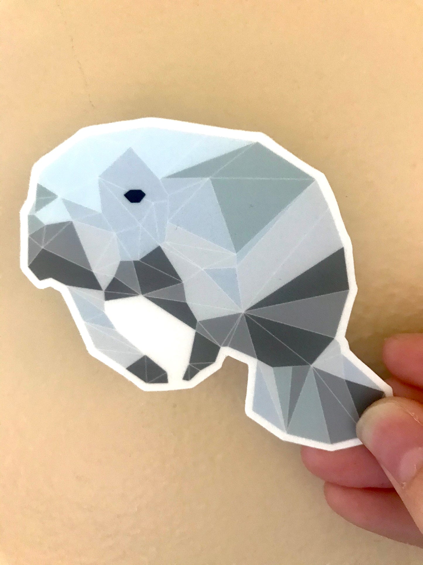 manatee sticker for laptop, manatee decal for water bottles, manatee gifts, cute lunch box stickers for kids, geometric animal stickers