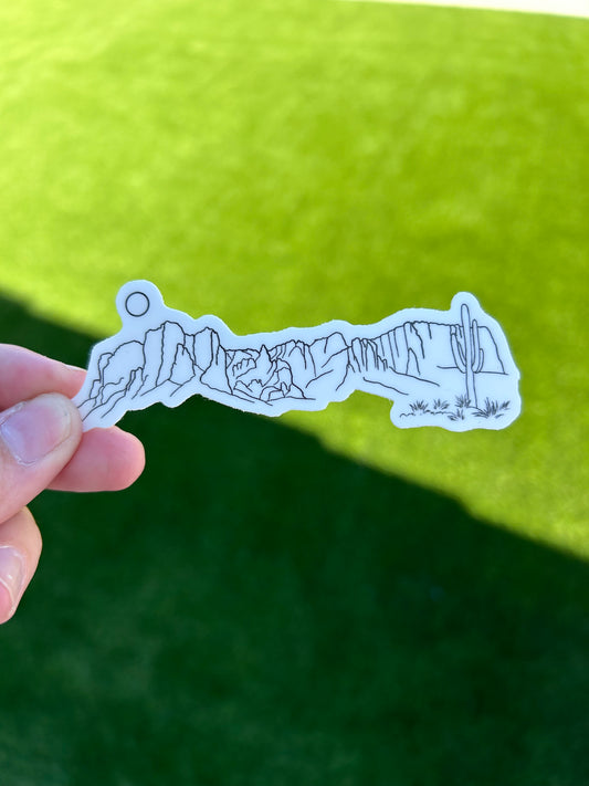 Arizona mountain range sticker