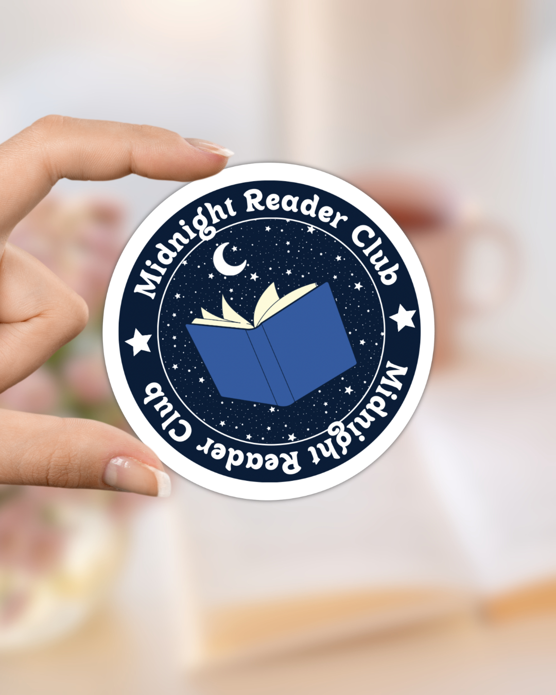 Midnight Reader Club, Aesthetic stickers, kindle stickers, book club gifts, Kindle accessories, Bookish merch, Book lovers, Bookish gifts, bookish stickers