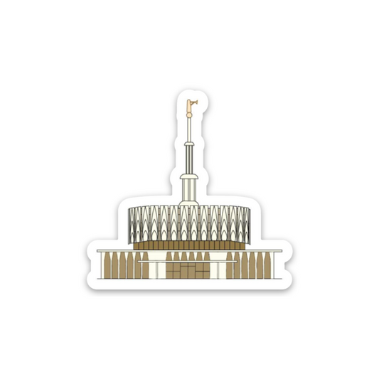 Provo Utah Temple Stickers, skateboard stickers