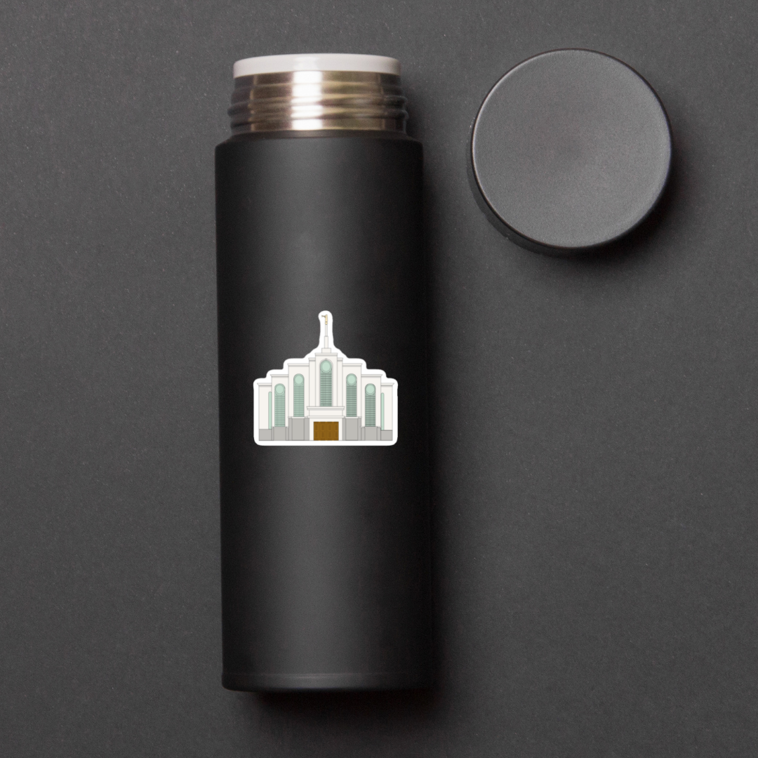 Albuquerque temple 3x3in. Vinyl Sticker for your Laptop, Hydroflask, Water Bottle or Bullet Journal, Flower Decal, skateboard stickers