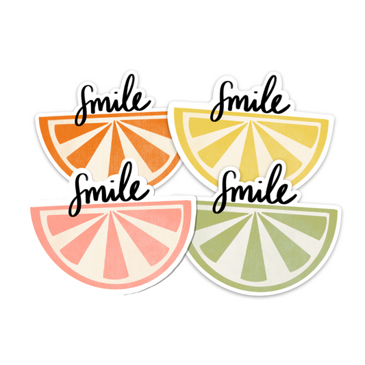 Fruit Sticker Pack, 3x3in. Vinyl Stickers for your Laptop, Hydroflask, Planner or Bullet Journal