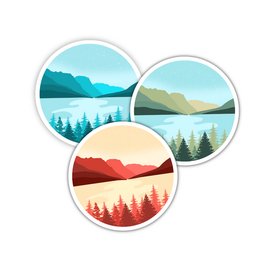 Mountain landscape sticker