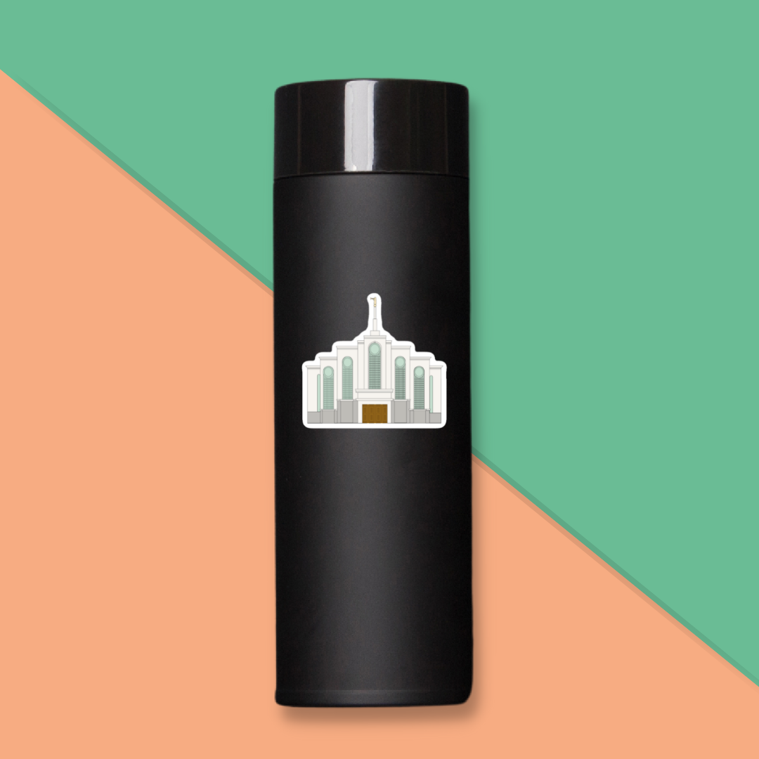 Albuquerque temple 3x3in. Vinyl Sticker for your Laptop, Hydroflask, Water Bottle or Bullet Journal, Flower Decal, skateboard stickers