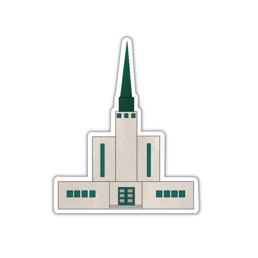 London England Temple Sticker, 3x3in. Vinyl Sticker perfect for Water Bottles, Laptops and Bullet Journals