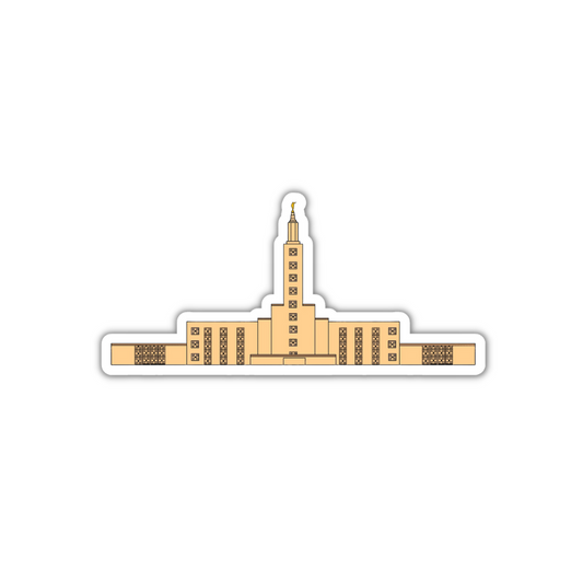 Los Angeles Temple Sticker, 3x3in Vinyl Sticker for Laptop, Hydroflask, Bullet Journal, etc.