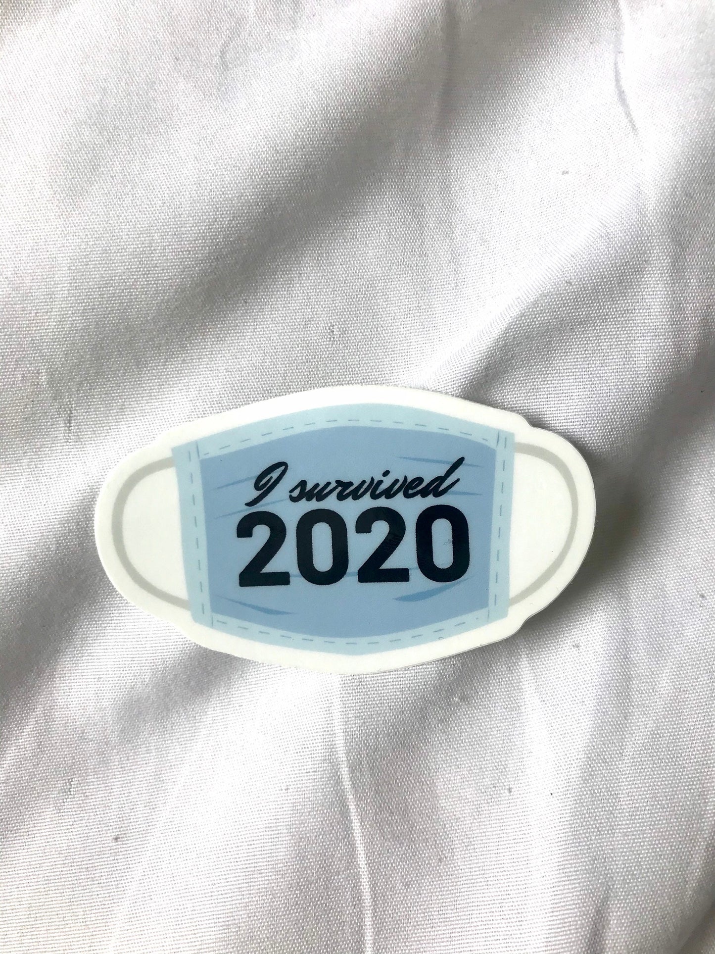 2x2in. I Survived 2020 Sticker, Mask Sticker, Coronavirus Sticker, Motivational Quote