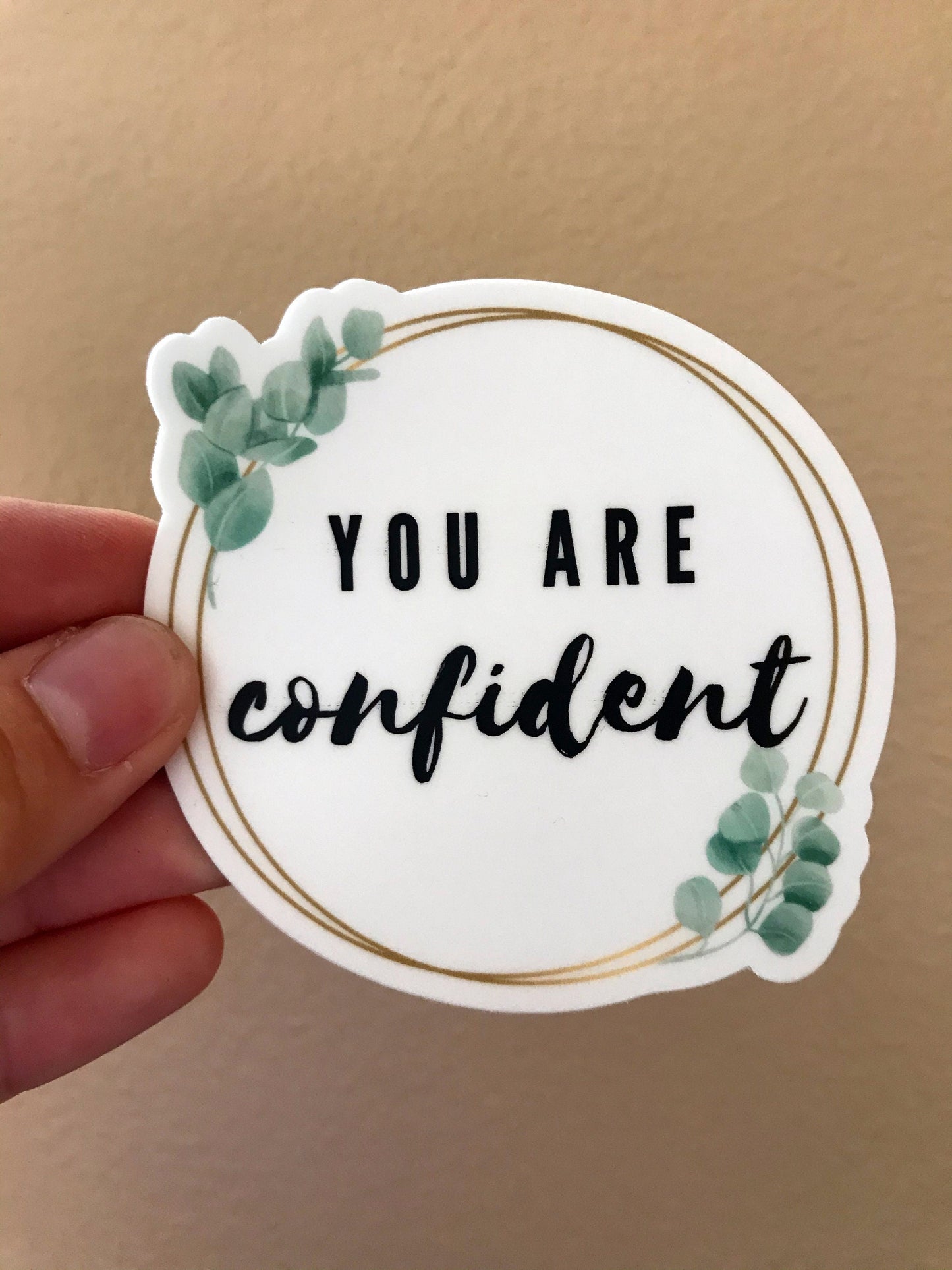 you are confident sticker for laptop, locker stickers, inspirational mirror stickers, motivational gifts for women, positive affirmations