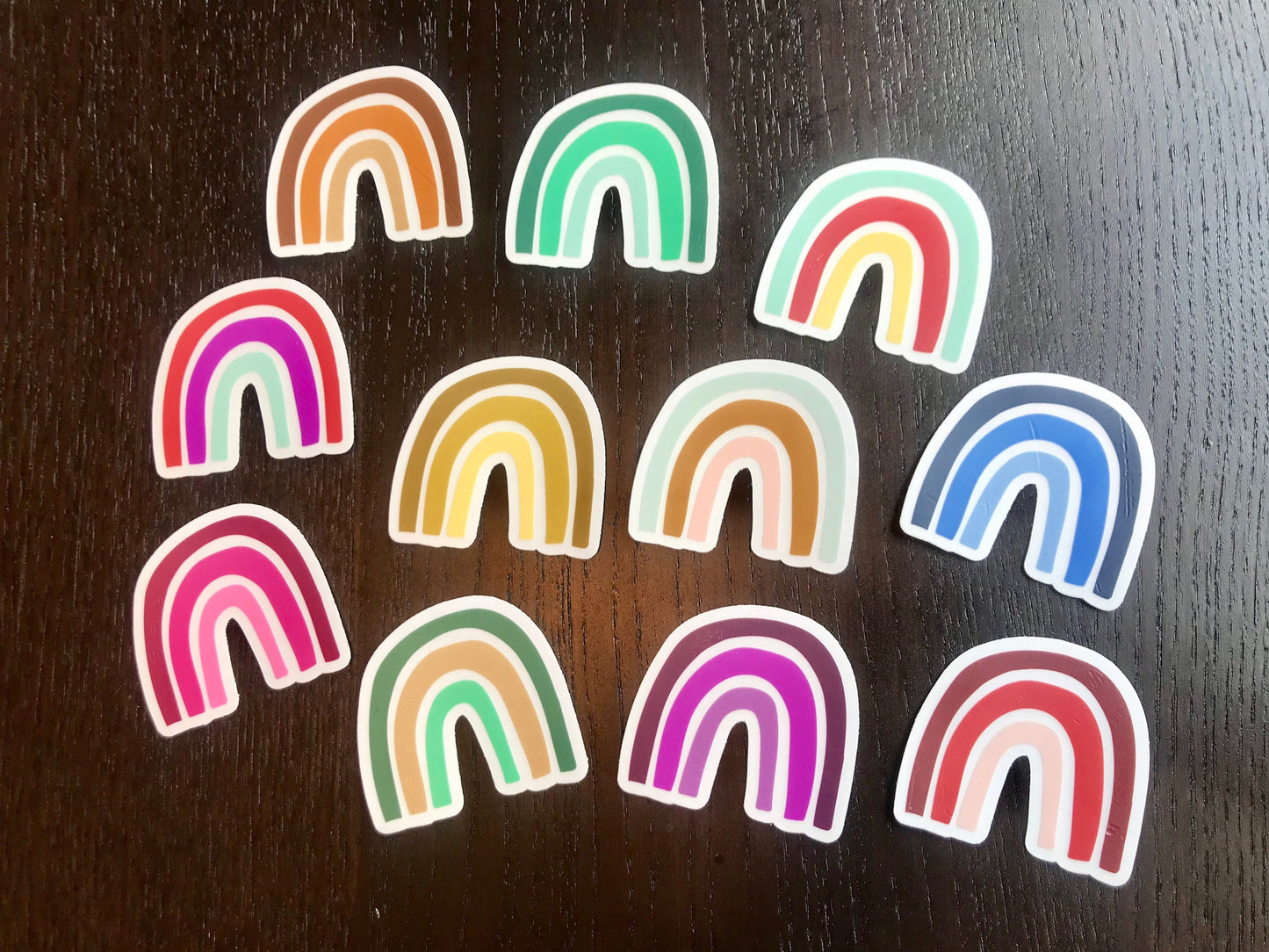 Clear Pink Rainbow Vinyl Sticker for your Laptop, Water Bottle or Bullet Journal, Decal, skateboard stickers