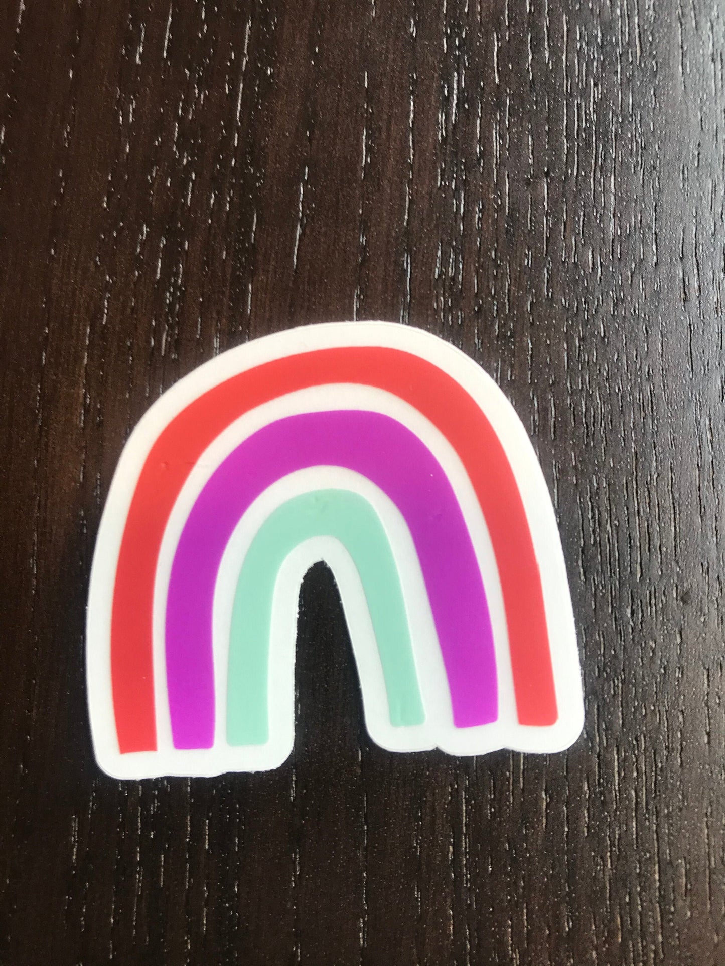 Clear Multicolor Rainbow Vinyl Sticker for your Laptop, Water Bottle or Bullet Journal, Decal, skateboard stickers