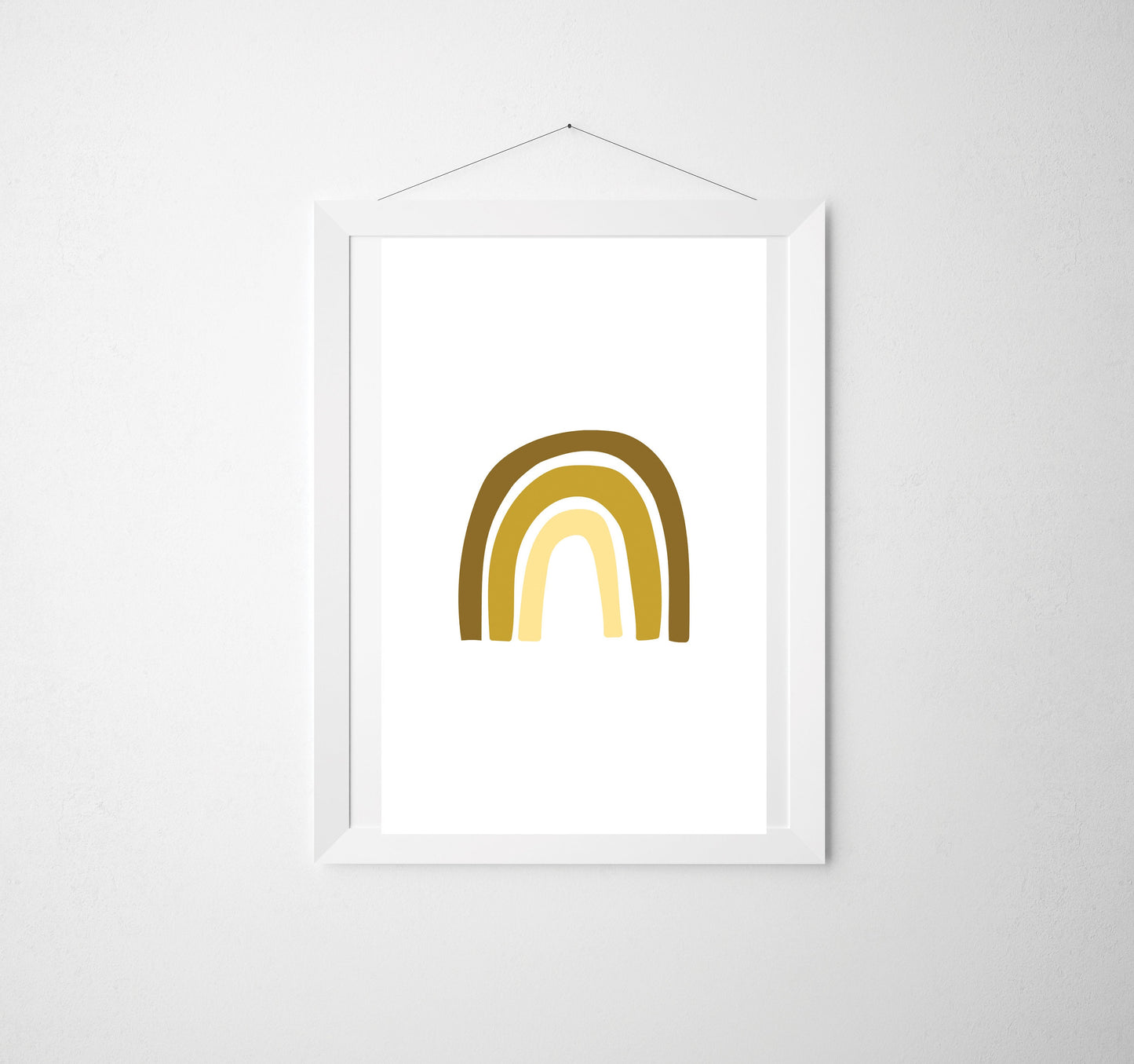 Yellow Rainbow Nursery Wall Print, Nursery Art, Wall Decor, Home Decor, Physical Art Print