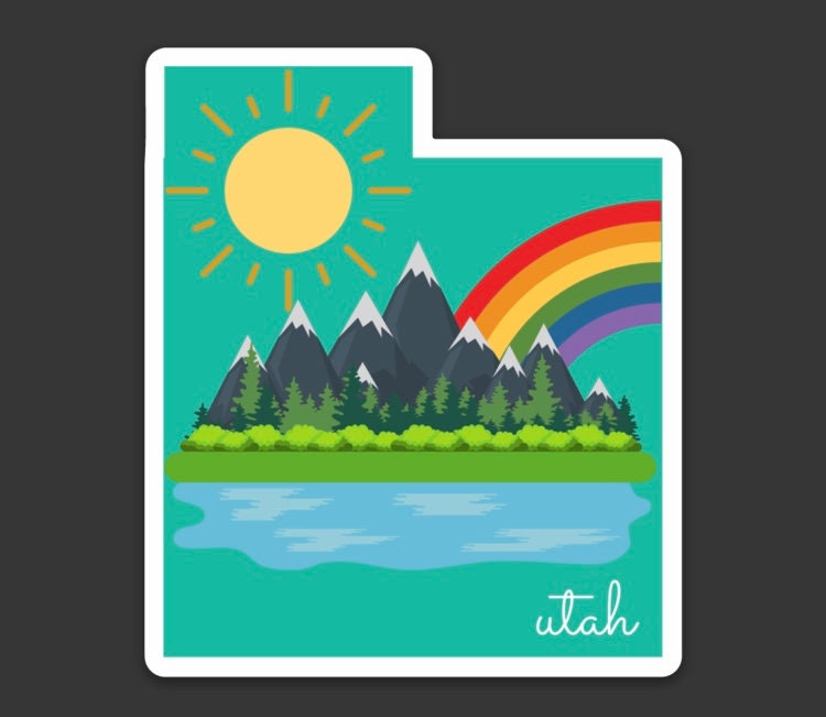 Utah State 3x3in Sticker, Utah Sticker, Vinyl Sticker for your Laptop, Water Bottle or Bullet Journal