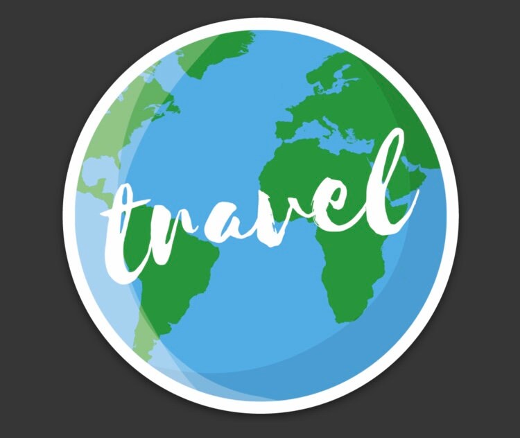 Travel the Globe 3x3in. Vinyl Sticker for your Laptop, Water Bottle or Bullet Journal, Wildflowers, Flower Decal