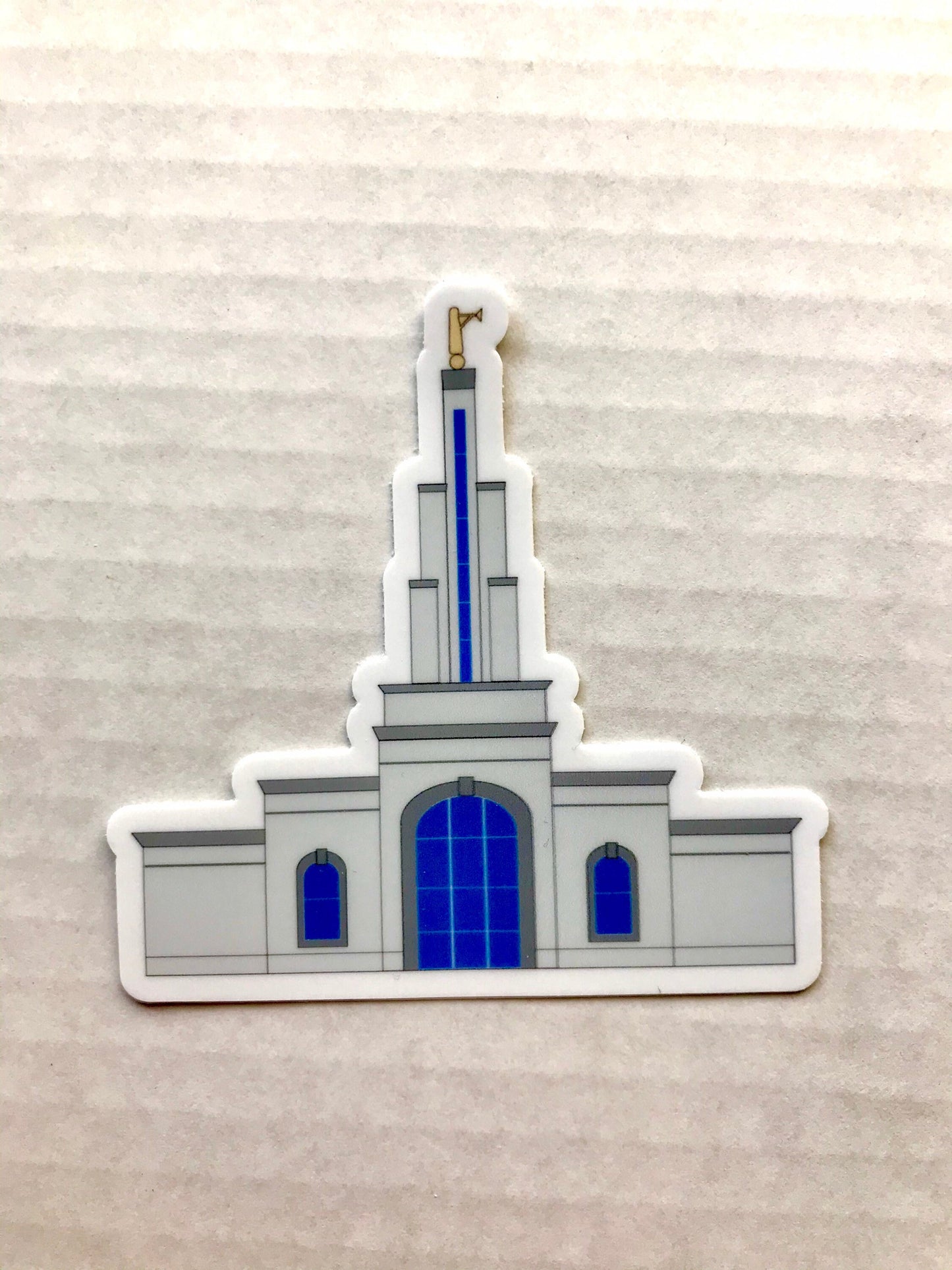 San Antonio Temple Sticker, 3x3 in. Vinyl Sticker for your Laptop, Water Bottle or Bullet Journal