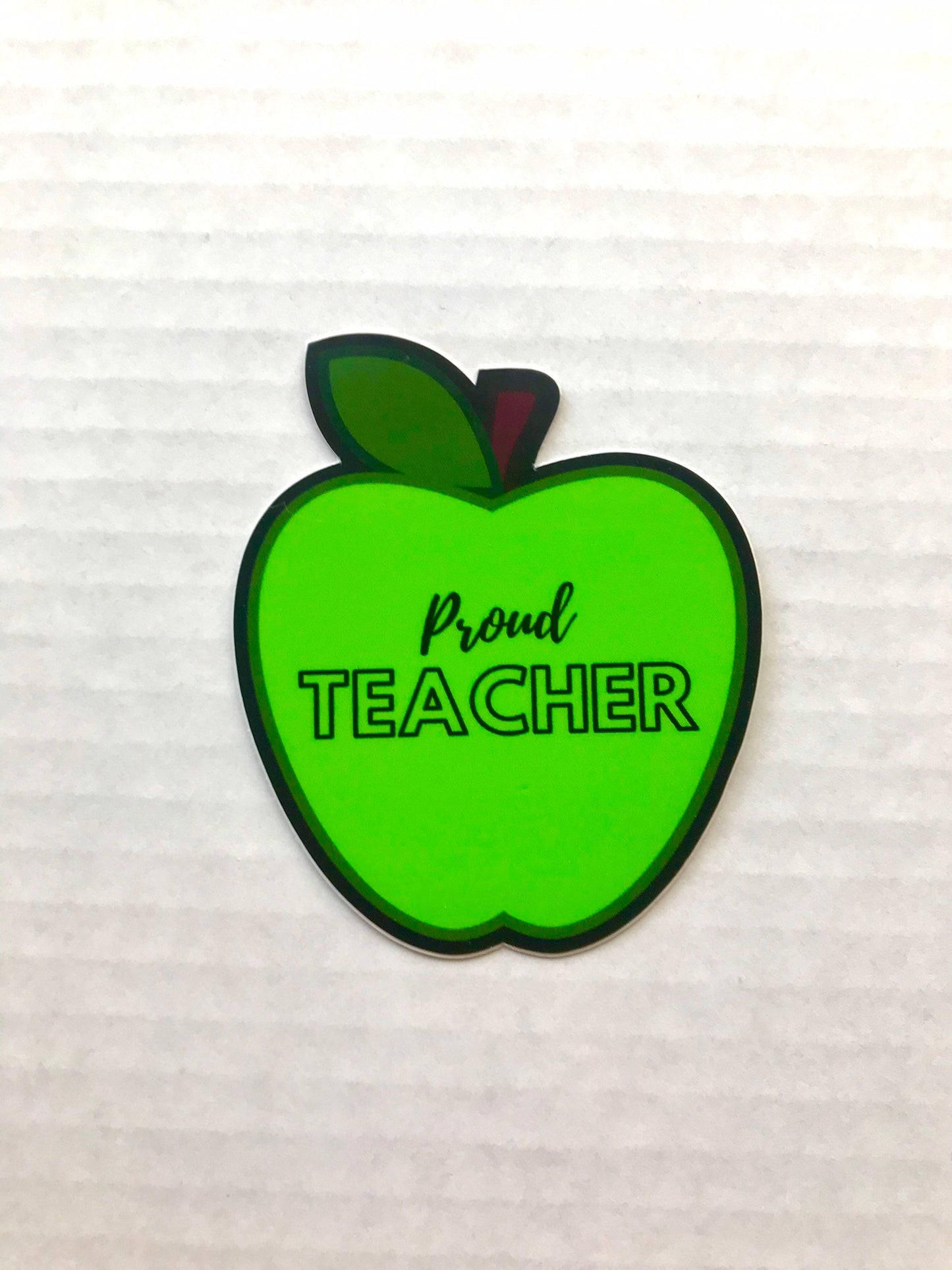 Proud teacher stickers for laptop, apple for teacher first year teacher gifts for women, cute teacher planer stickers, bujo stickers, green