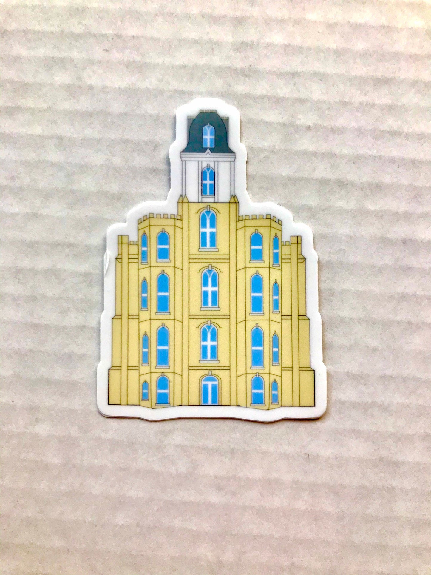 Manti Temple Sticker, 3x3 in. Vinyl Sticker for your Laptop, Water Bottle or Bullet Journal, skateboard stickers