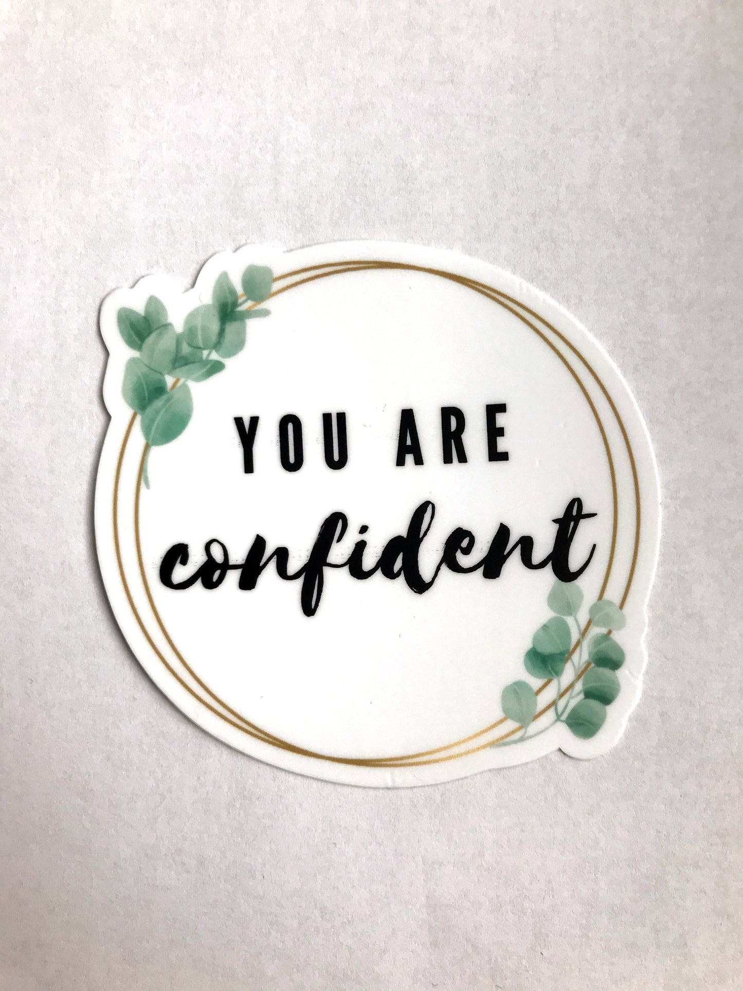 you are confident sticker for laptop, locker stickers, inspirational mirror stickers, motivational gifts for women, positive affirmations