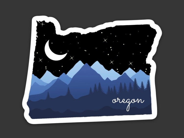 Oregon State 3x3in Sticker, Mountain Sticker, Vinyl Sticker for your Laptop, Water Bottle or Bullet Journal