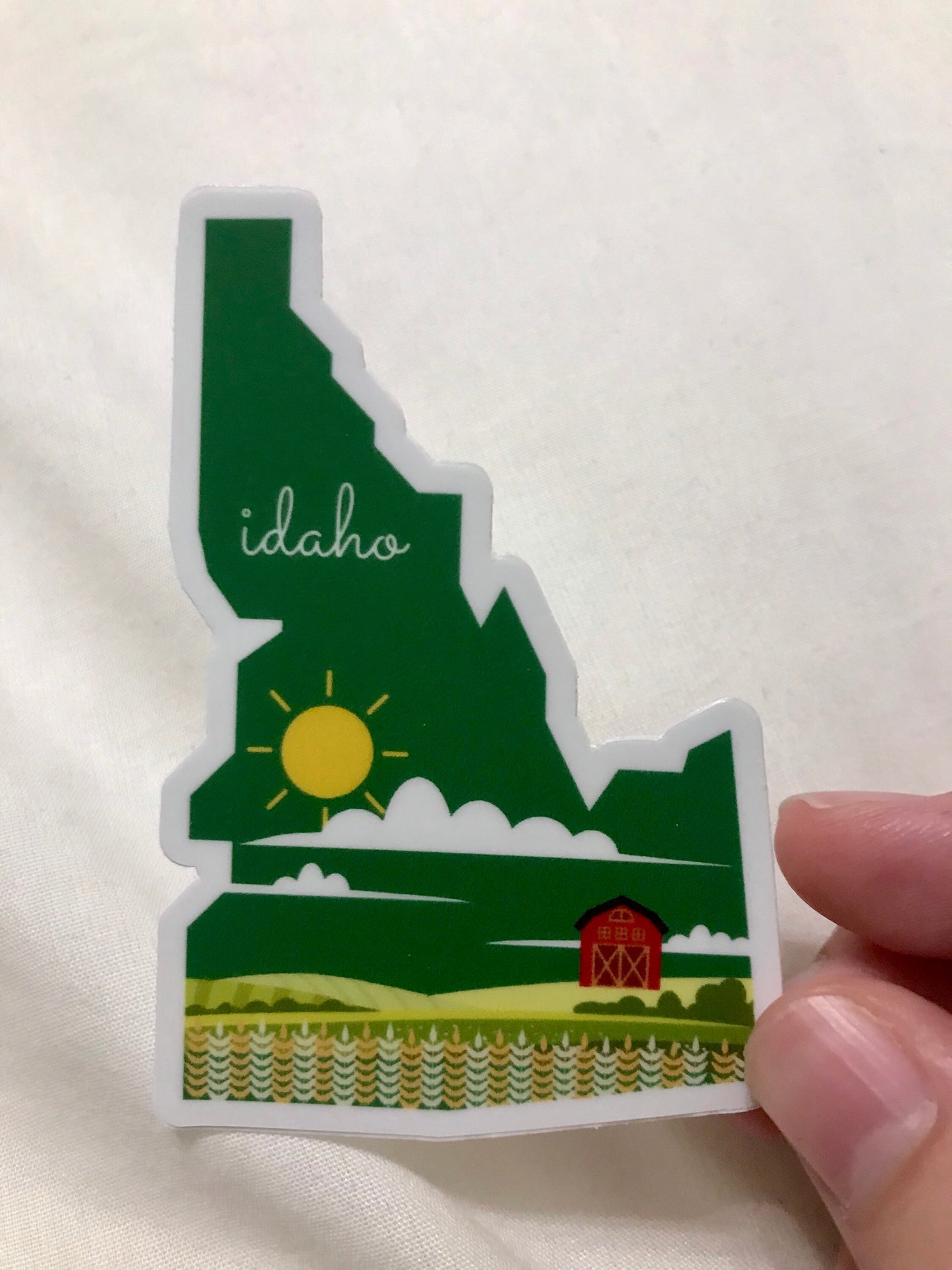 Idaho State 3x3in Sticker, Farm Sticker, Vinyl Sticker for your Laptop, Water Bottle or Bullet Journal