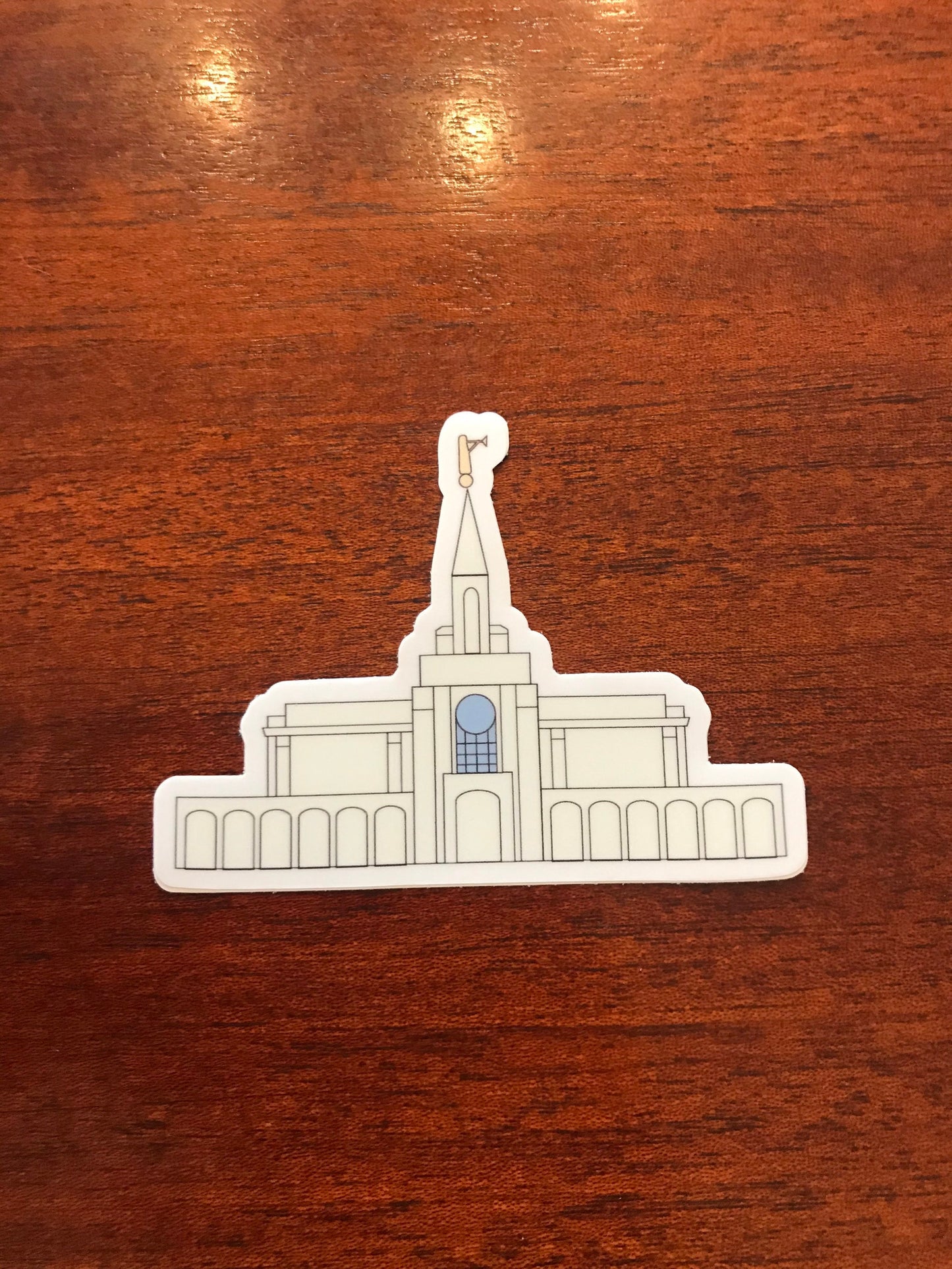 Bountiful Temple Sticker, 3x3in. Vinyl Sticker perfect for Water Bottles, Laptops and Bullet Journals