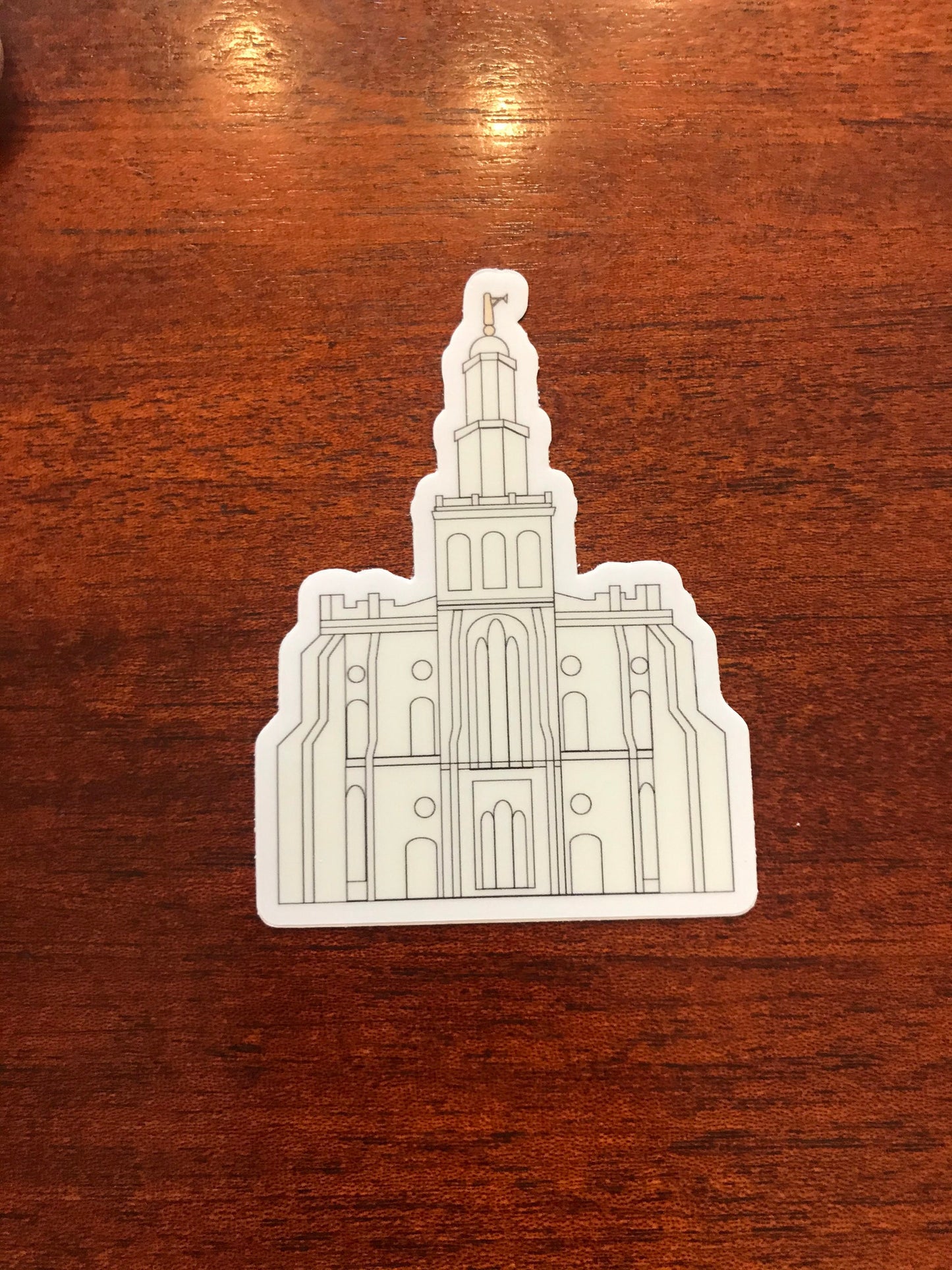 Saint George Temple Sticker, 3x3in. Vinyl Sticker perfect for Water Bottles, Laptops and Bullet Journals