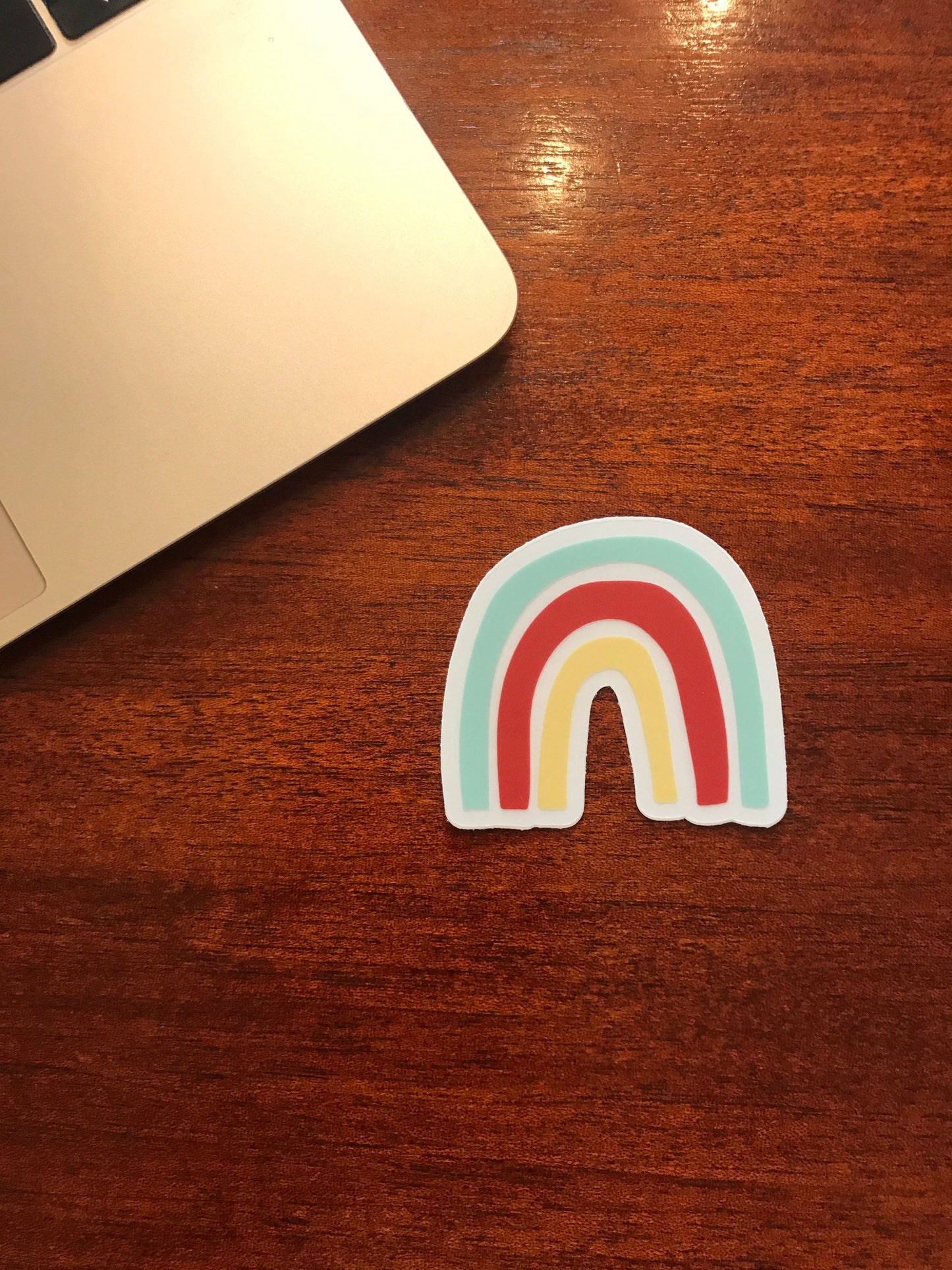 Clear Original Rainbow Vinyl Sticker for your Laptop, Water Bottle or Bullet Journal, Decal