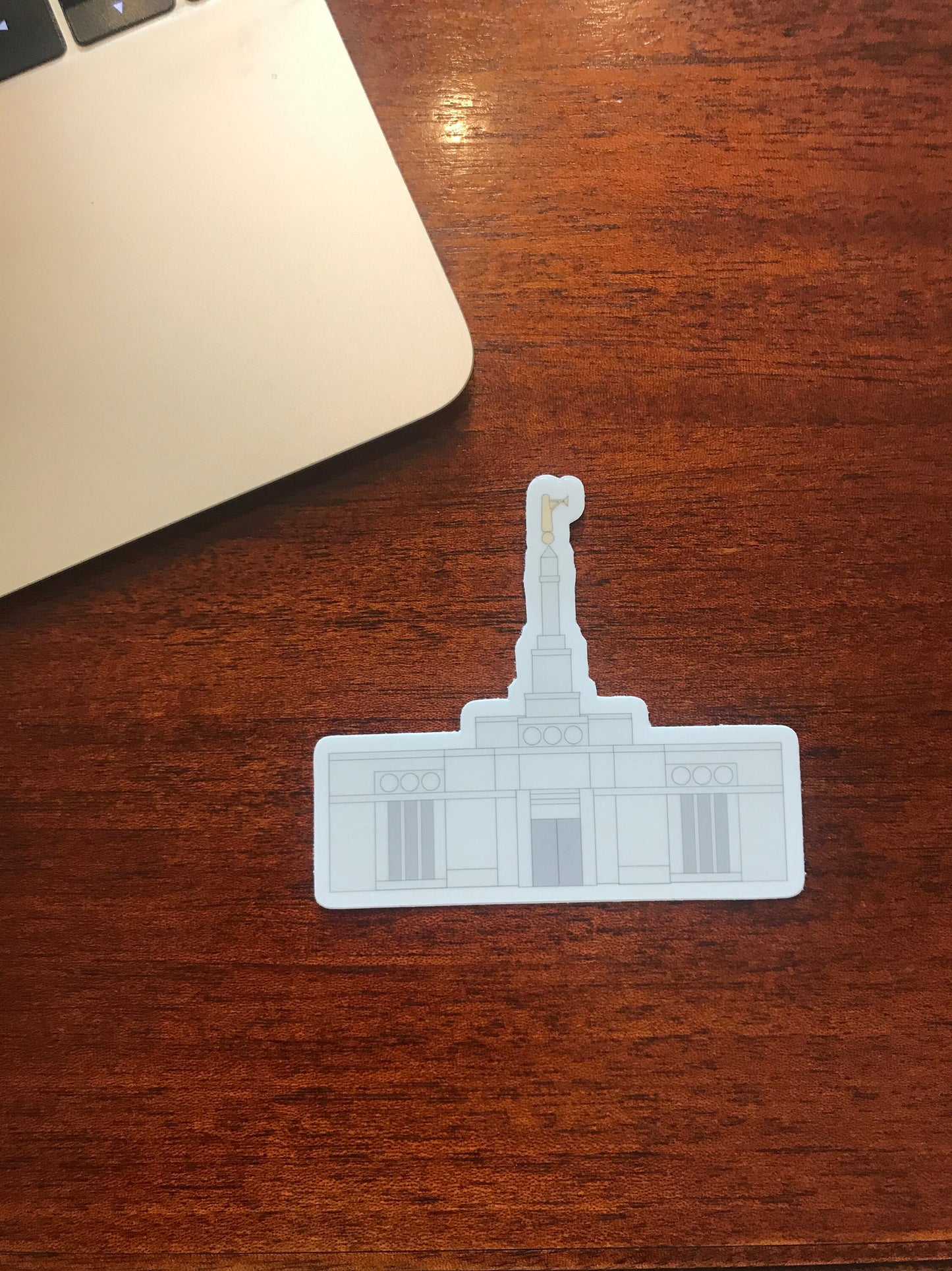 Bismark Temple Sticker, 3x3 in. Vinyl Sticker for your Laptop, Water Bottle or Bullet Journal