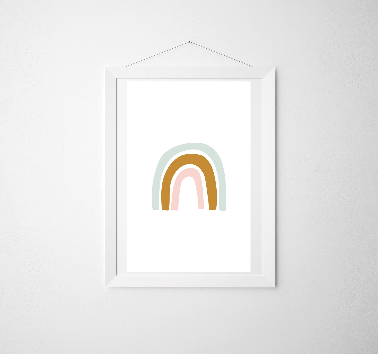 Pastel Rainbow Nursery Wall Print, Nursery Art, Wall Decor, Home Decor, Physical Art Print