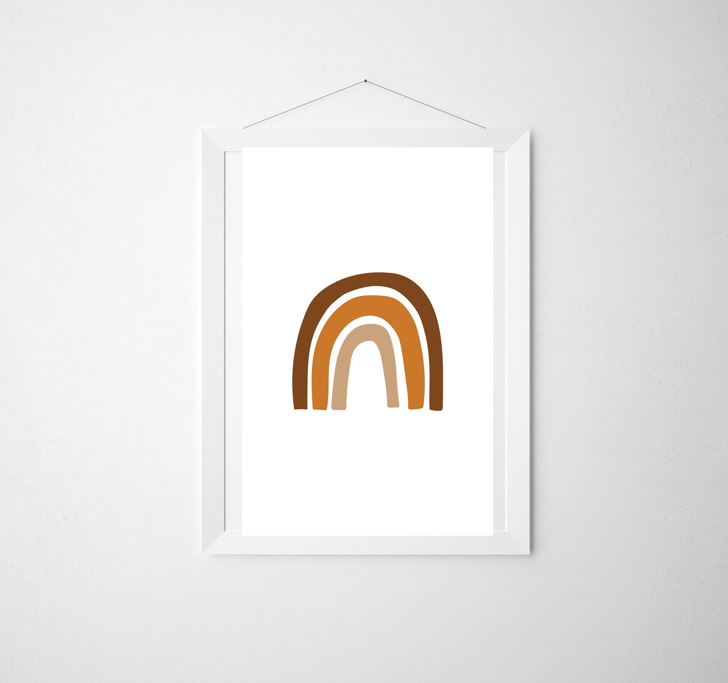 Orange Rainbow Nursery Wall Print, Nursery Art, Wall Decor, Home Decor, Physical Art Print