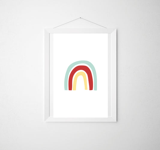 neutral rainbow nursery decor, boho rainbow nursery art, gender neutral nursery wall art, kids playroom print, rainbow baby shower gift, new