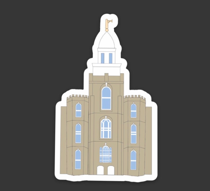 Logan Temple Sticker, 3x3 in. Vinyl Sticker for your Laptop, Water Bottle or Bullet Journal