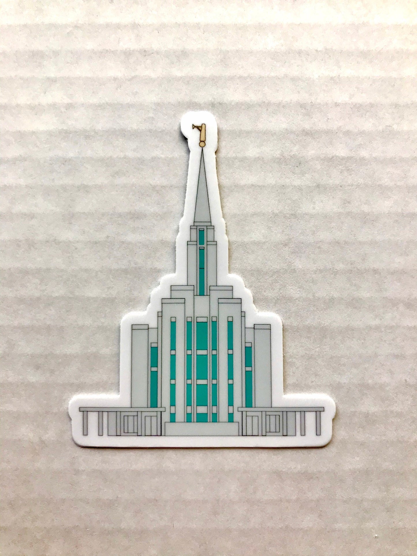 Mount Oquirrh Temple Sticker, 3x3 in. Vinyl Sticker for your Laptop, Water Bottle or Bullet Journal, skateboard stickers