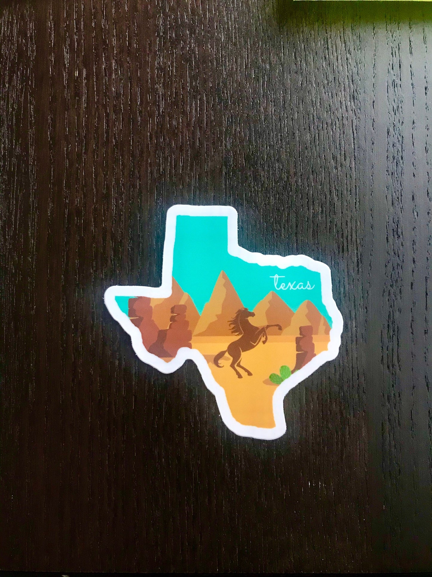 Texas State 3x3in Sticker, Desert Sticker, Vinyl Sticker for your Laptop, Water Bottle or Bullet Journal