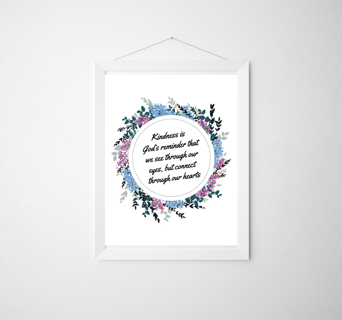 Motivational Quote Wall Art, Floral Wall Art, Wall Decor, Home Decor, Physical Art Print