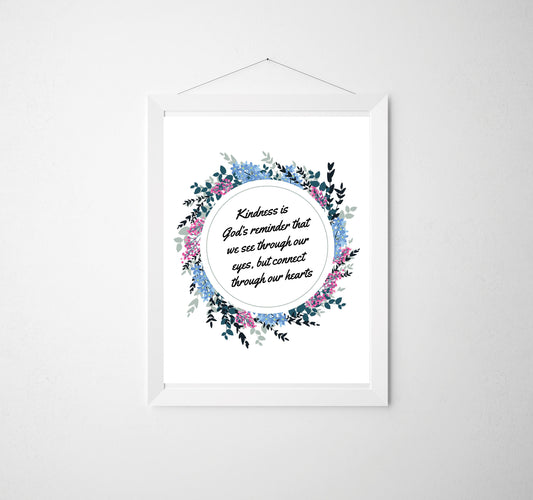 Motivational Quote Wall Art, Floral Wall Art, Wall Decor, Home Decor, Physical Art Print