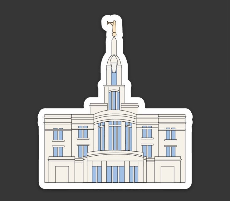 Payson Temple Sticker, 3x3 in. Vinyl Sticker for your Laptop, Water Bottle or Bullet Journal