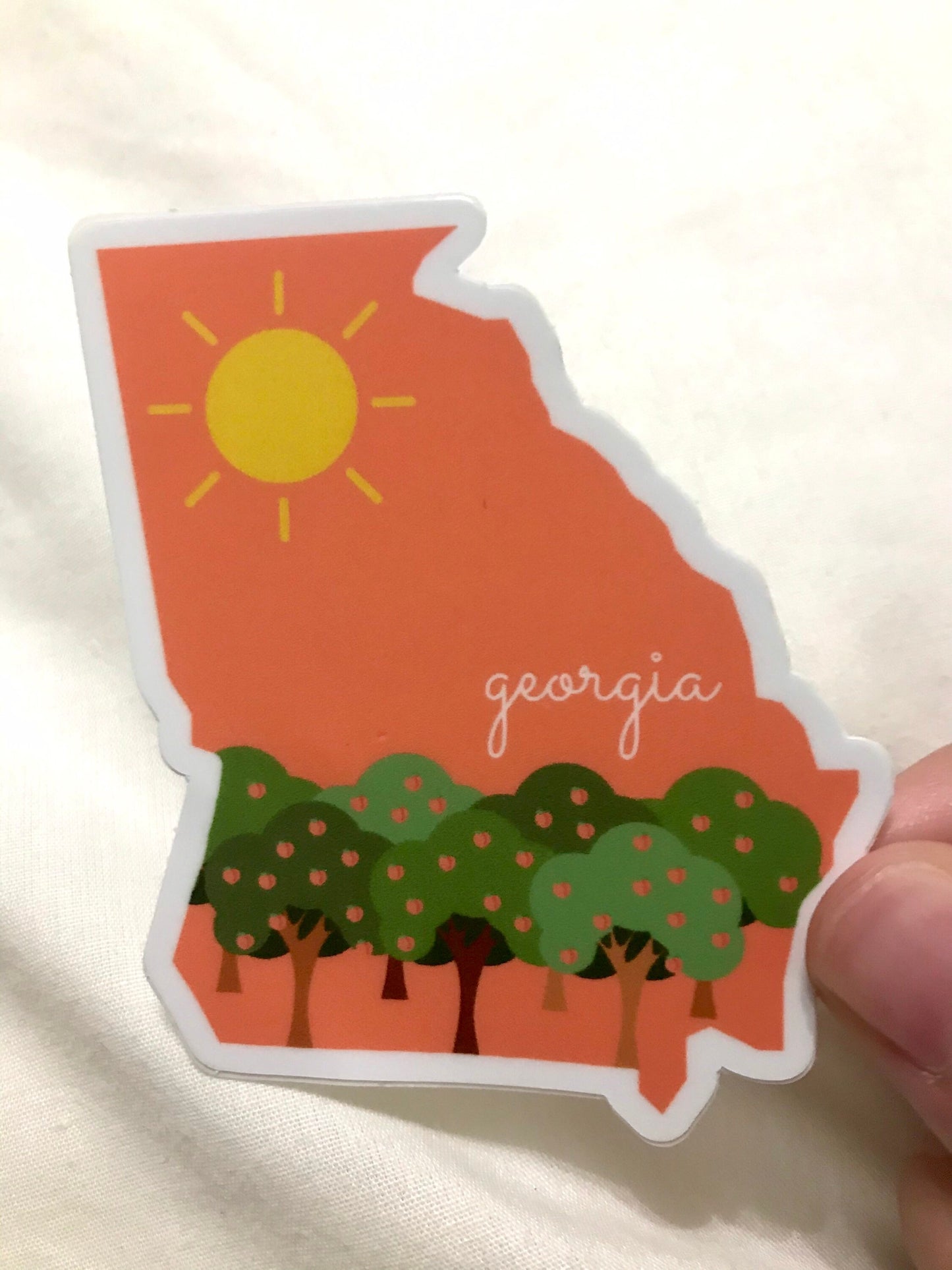 Georgia State 3x3in Sticker, State Sticker, Vinyl Sticker for your Laptop, Water Bottle or Bullet Journal