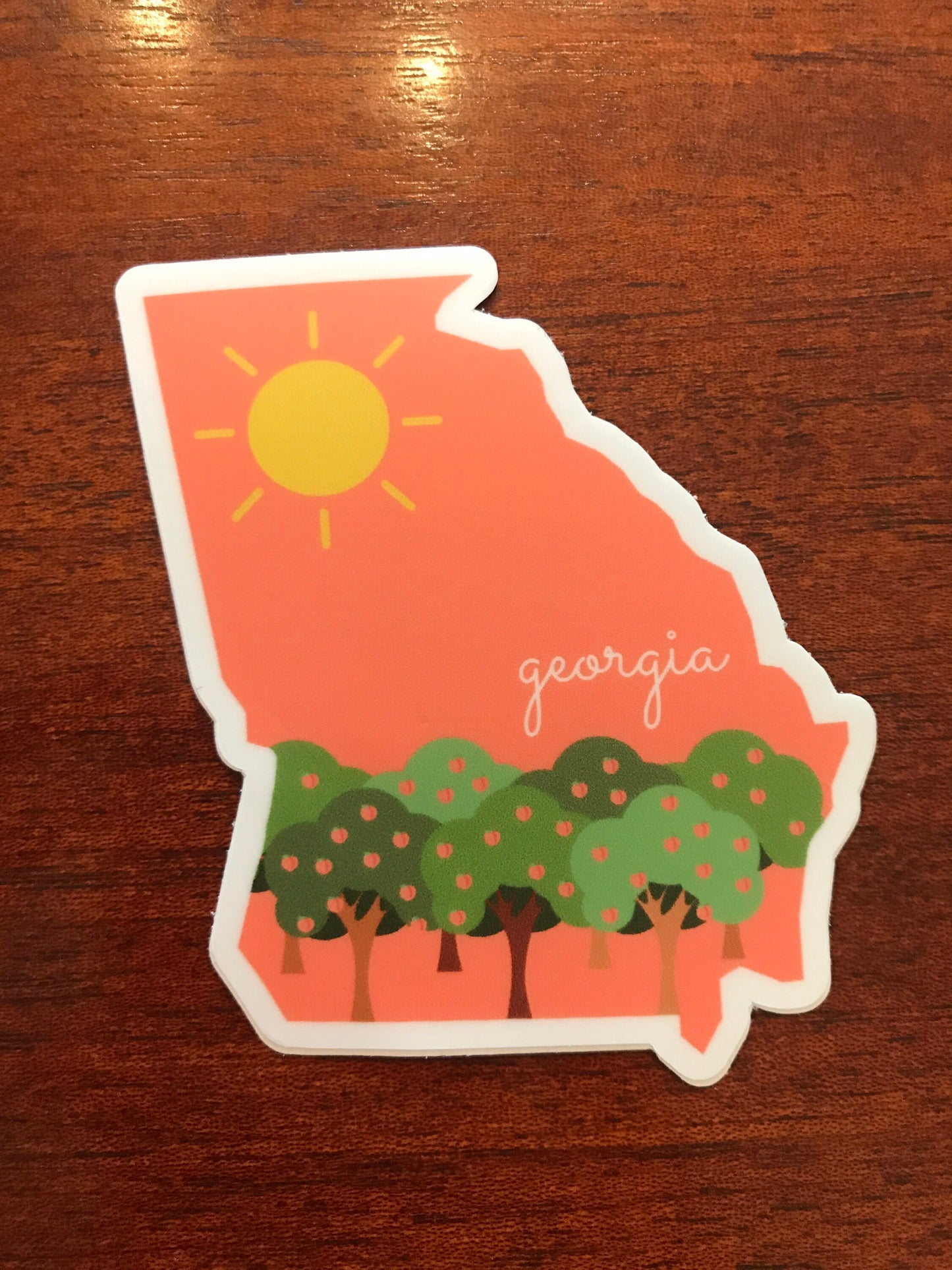 Georgia State 3x3in Sticker, State Sticker, Vinyl Sticker for your Laptop, Water Bottle or Bullet Journal