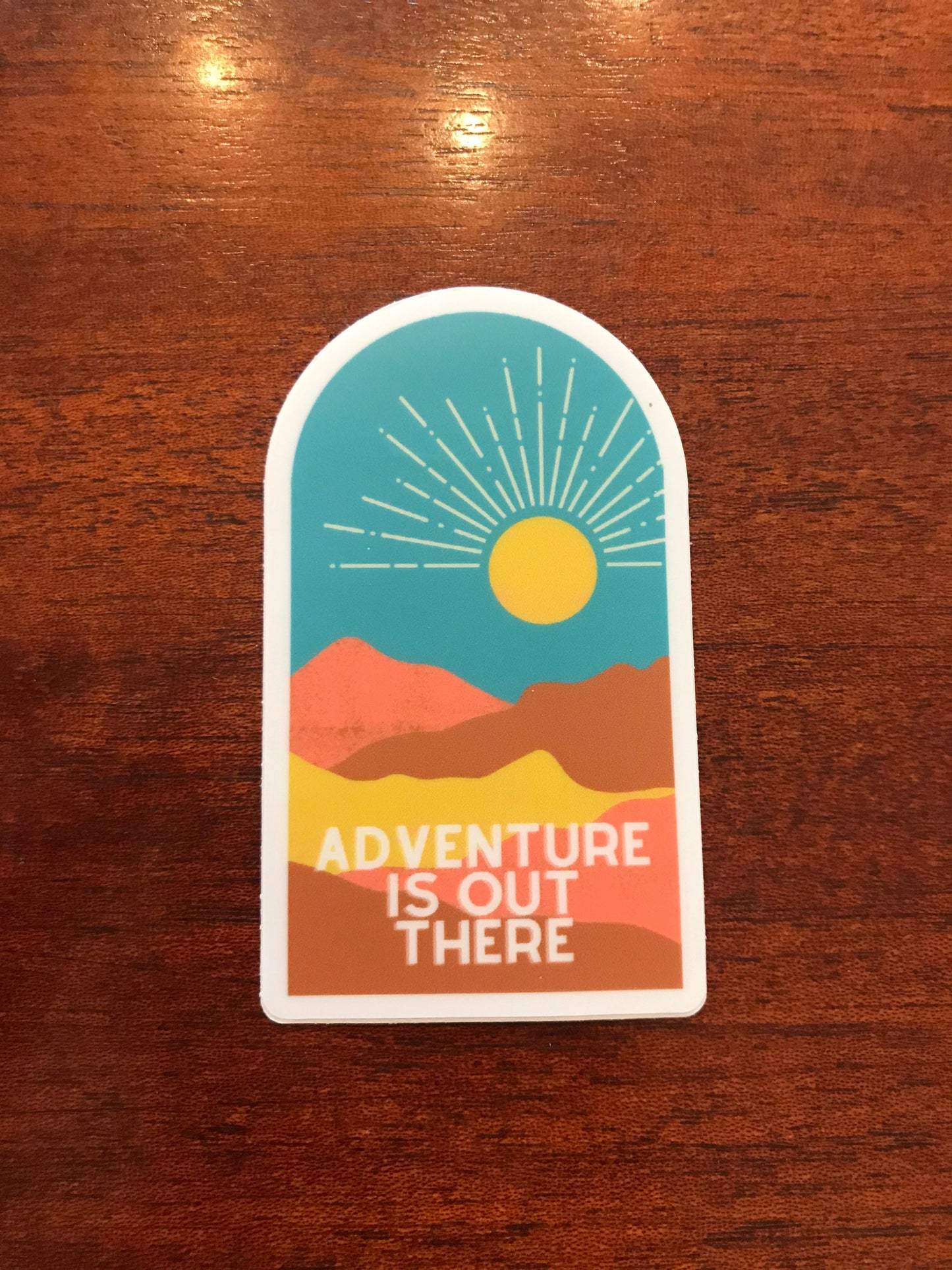 Adventure is Out There Watercolor Mountain 3x3in. Vinyl Sticker for Laptops, Water Bottles or Bullet Journal