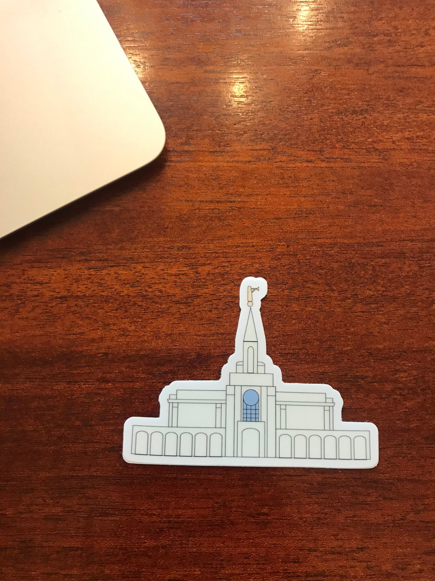 Bountiful Temple Sticker, 3x3in. Vinyl Sticker perfect for Water Bottles, Laptops and Bullet Journals