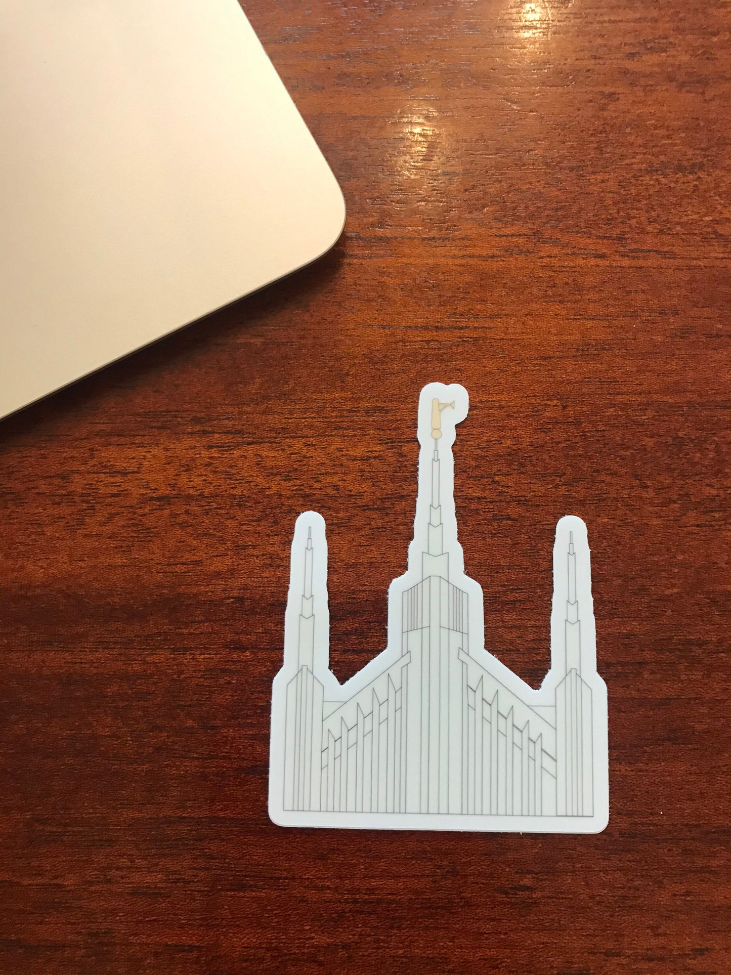 Portland Temple Sticker, 3x3 in. Vinyl Sticker for your Laptop, Water Bottle or Bullet Journal