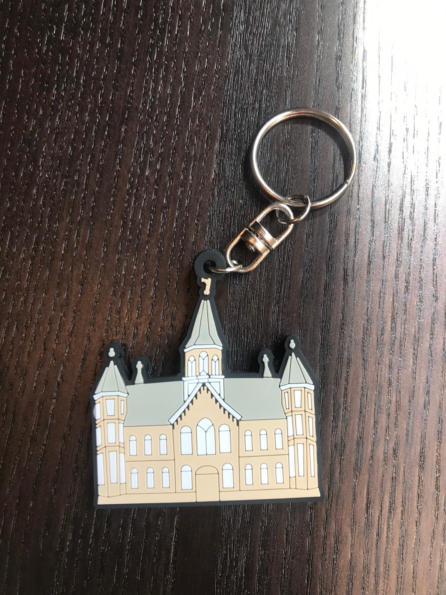 Provo City Center Temple Keychain, 2x2in. PVC Rubber keychain