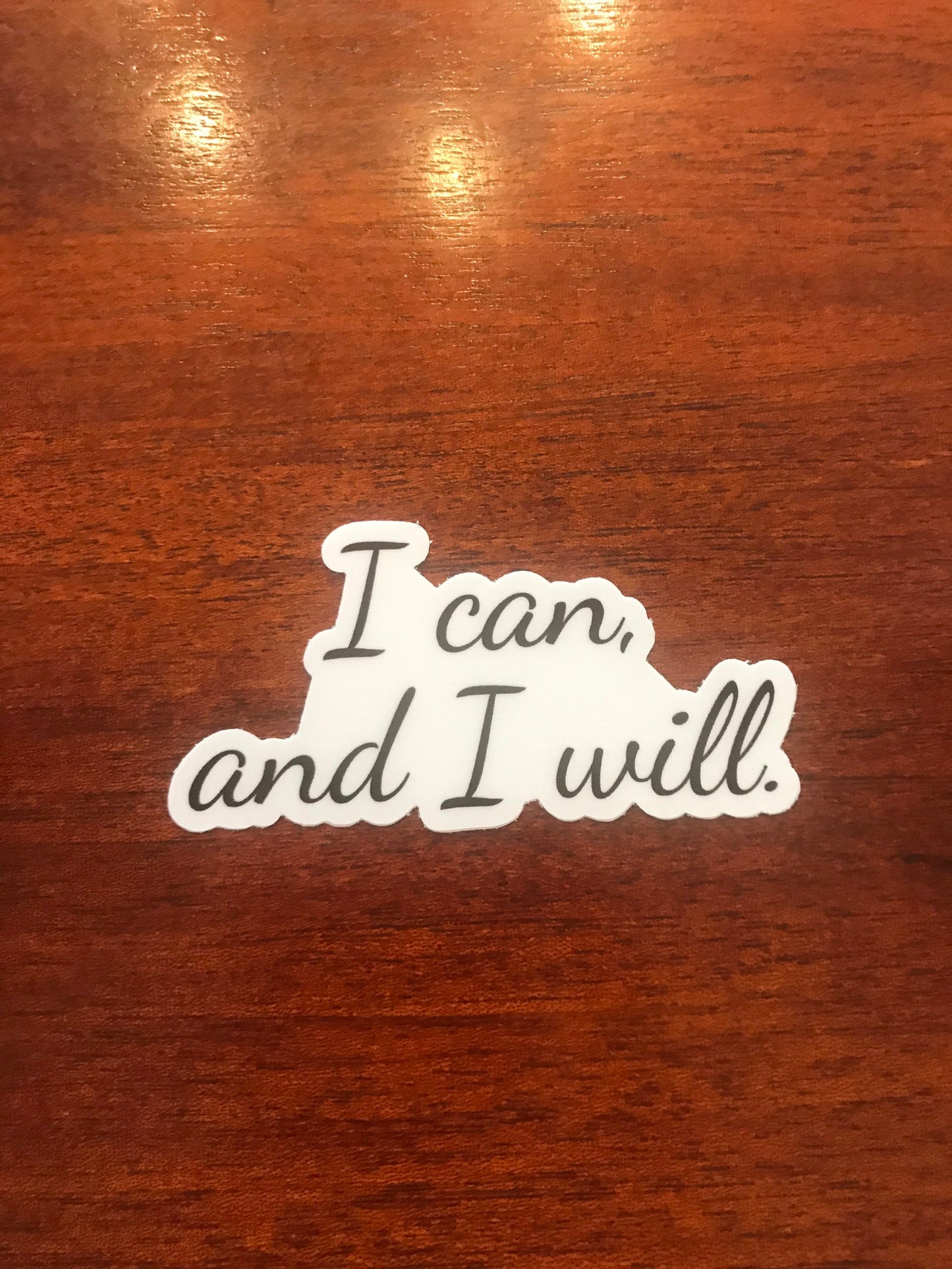 I Can and I Will Sticker, 3x3in Vinyl Sticker for your Laptop, Water Bottle or Bullet Journal