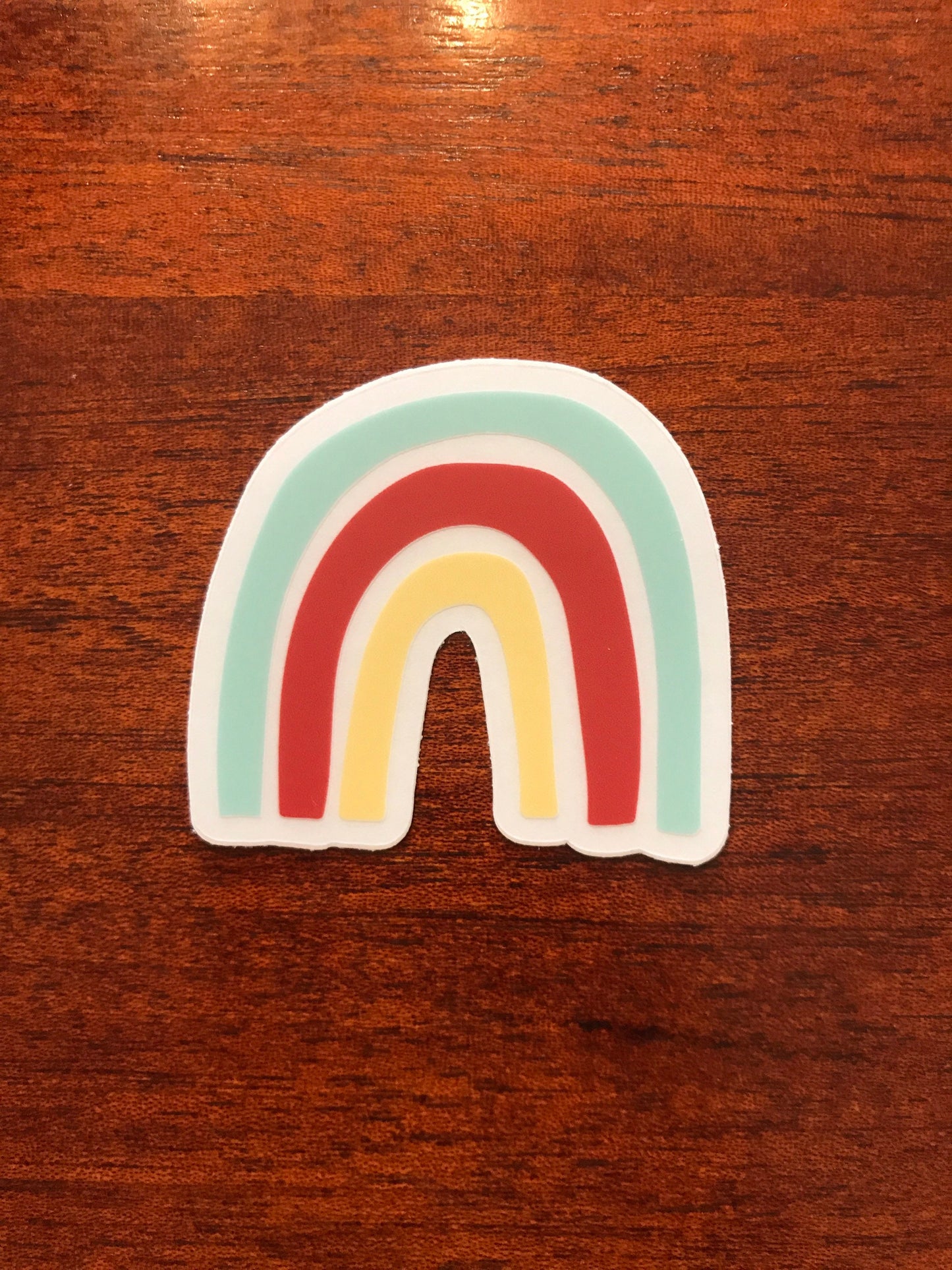 Clear Original Rainbow Vinyl Sticker for your Laptop, Water Bottle or Bullet Journal, Decal