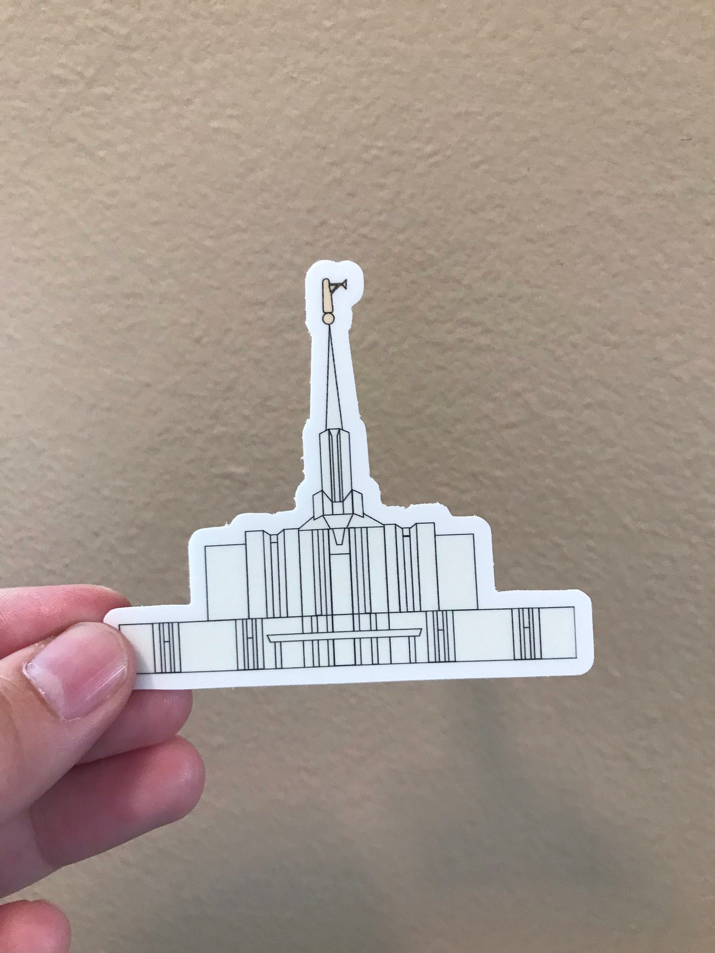 Jordan River Temple Sticker, 3x3 in. Vinyl Sticker for your Laptop, Water Bottle or Bullet Journal