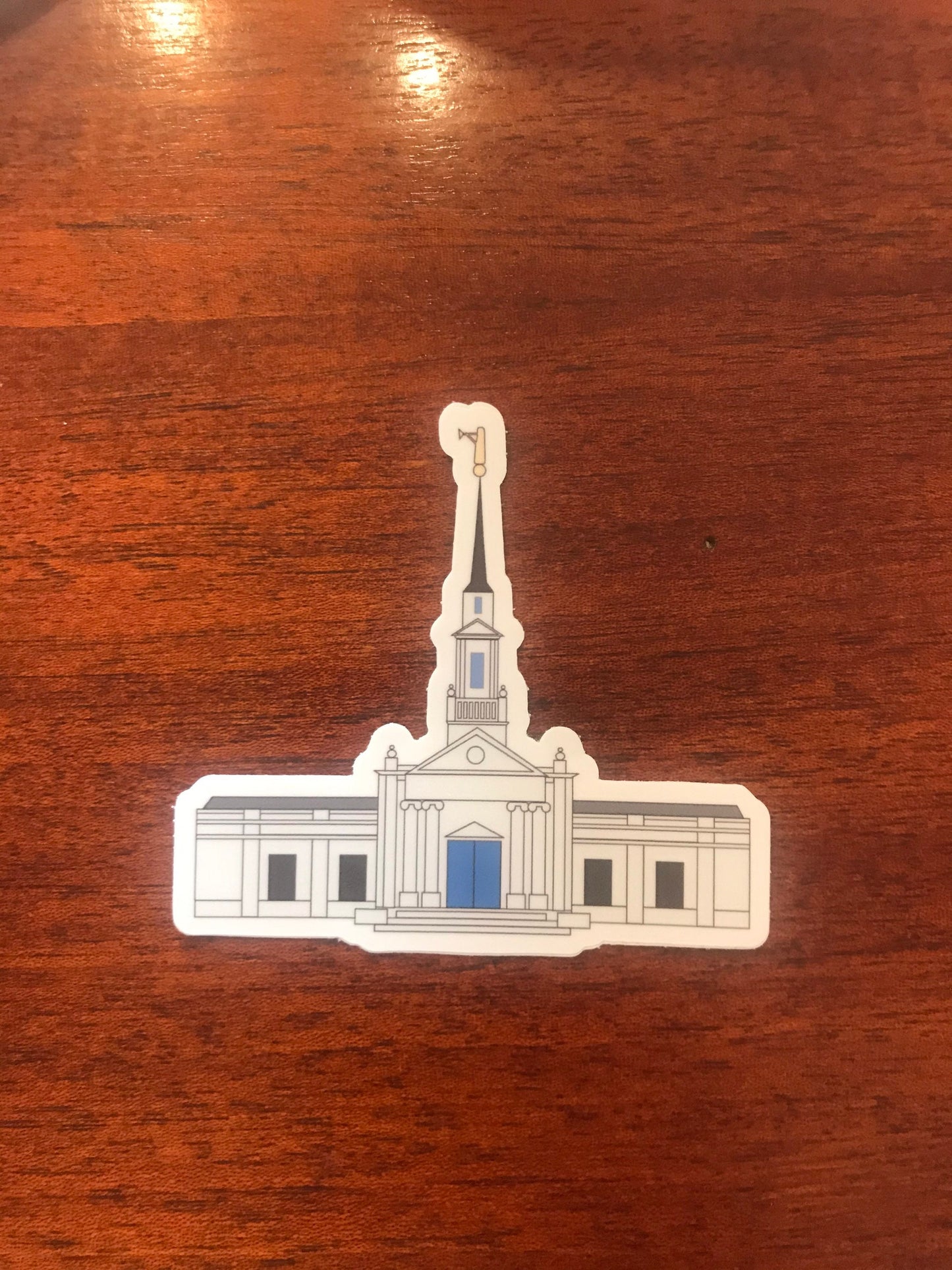 Hartford Connecticut Temple, 3x3 in. Vinyl Sticker for your Laptop, Water Bottle or Bullet Journal, skateboard stickers