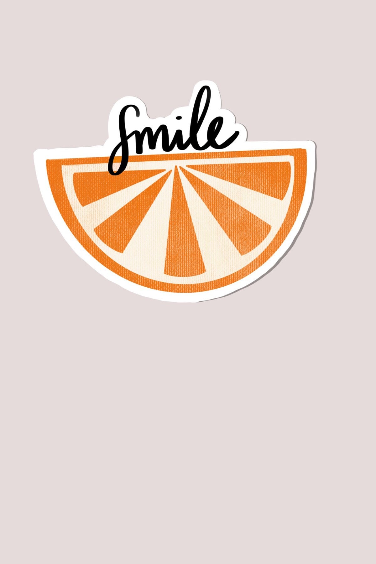 Orange Smile 3x3in. Vinyl Stickers for your Laptop, Hydroflask, Planner or Bullet Journal, Roses, Flower Decal