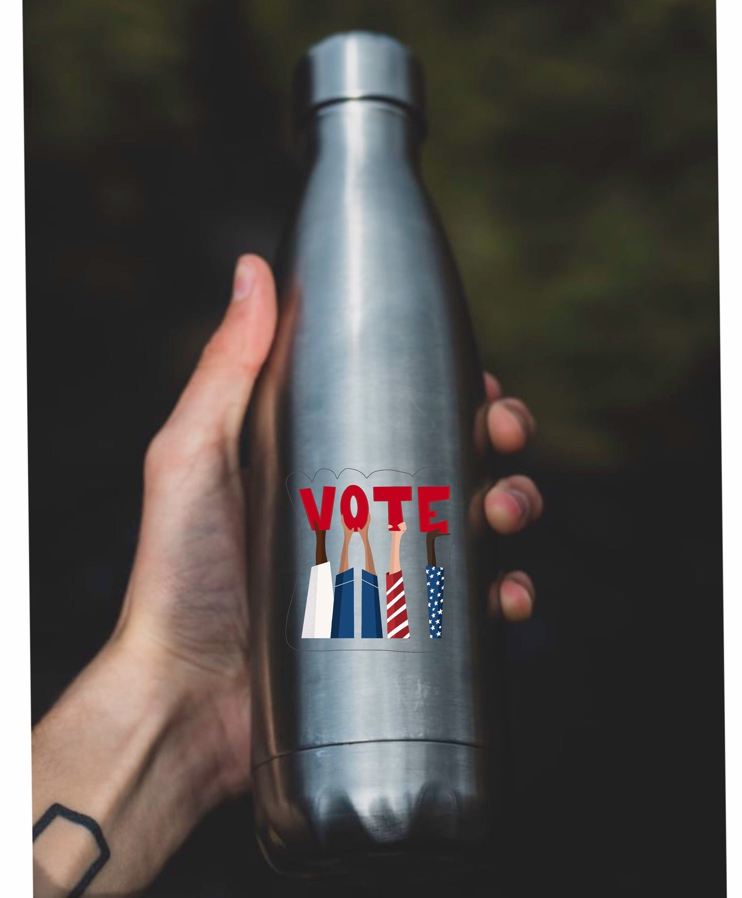 Clear Vote 3x3 in. Vinyl Sticker, Perfect for Laptop, Hydroflask, Planner, Water bottle, etc.