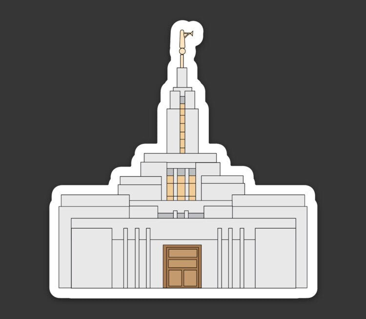 Draper Temple Sticker, 3x3 in. Vinyl Sticker for your Laptop, Water Bottle or Bullet Journal